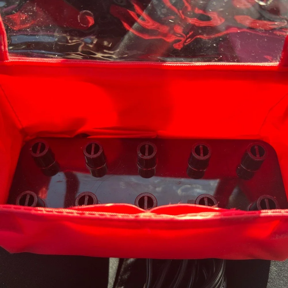 Remington H-1015 Hot Rollers Curlers Travel Set 10 Red Black Compact ☆TESTED HOT